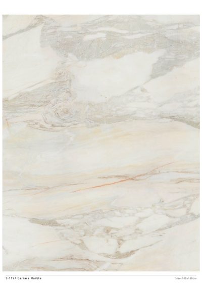 S-1197 Carrara Marble, a white Carrara marble decor design for decorative films