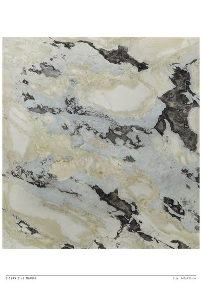 S-1249 Blue Marble, a blue marble stone decor design for decorative films
